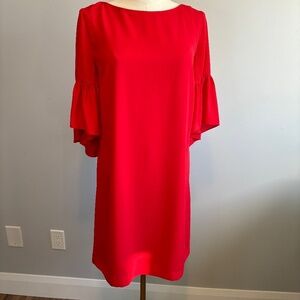 Tommy Hilfiger, NWT Red Ruffle Sleeve Dress, SZ M